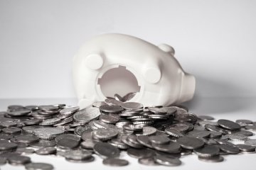 piggy bank with coins