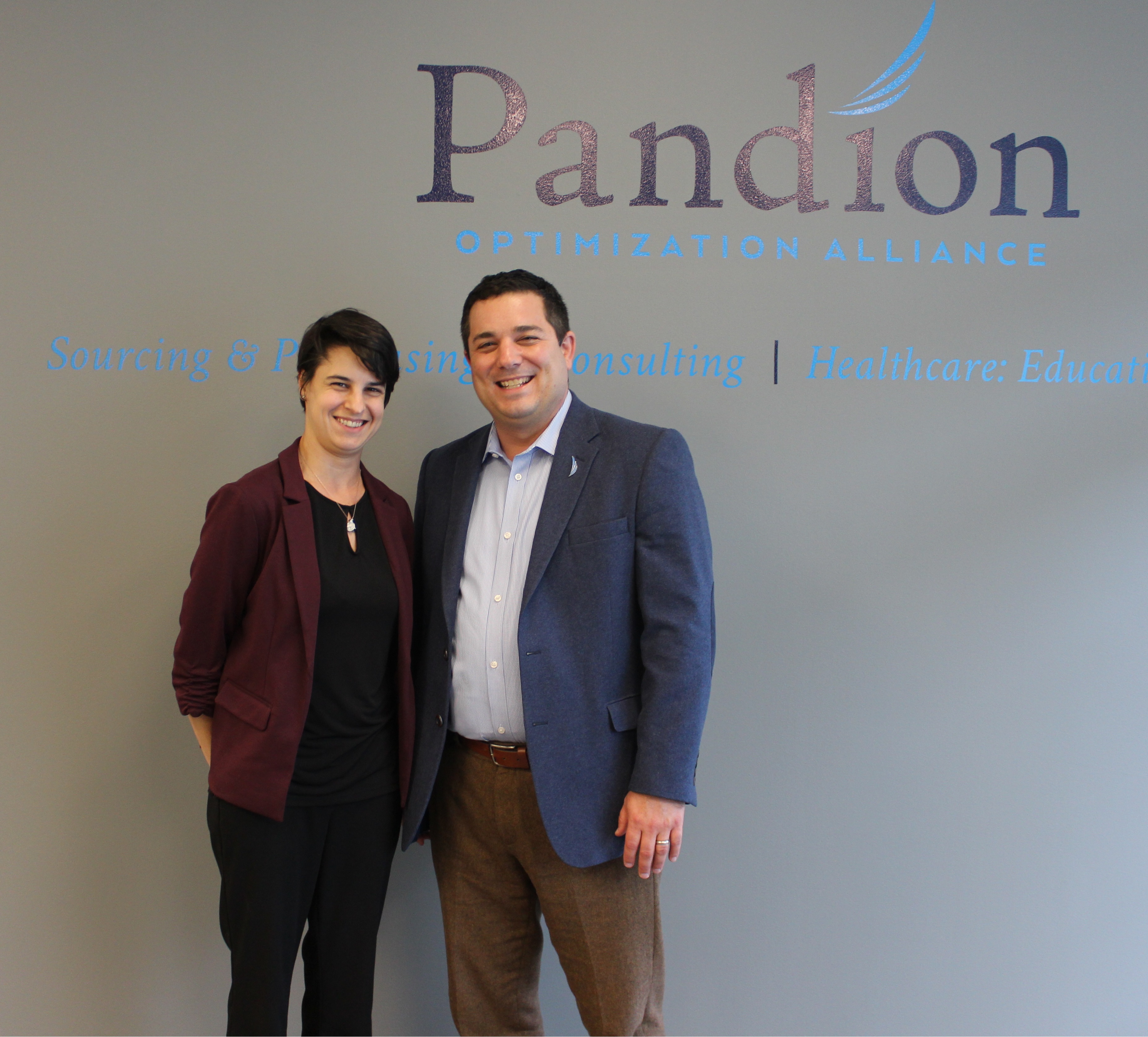 Pandion President & CEO, Travis Heider meetins with Jamie Romeo, candidate for the 136th Assembly District