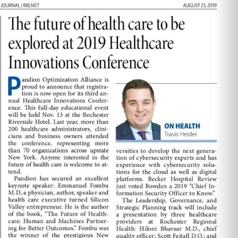 The Future of Healthcare to be Explored at 2019 Healthcare Innovations Conference - Rochester Business Journal Article