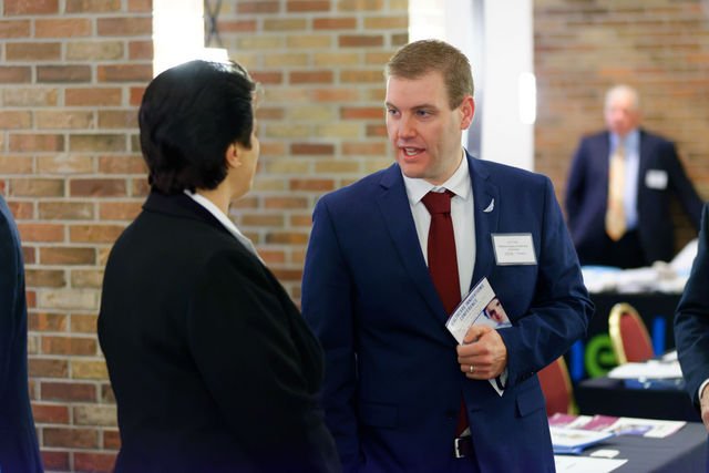 two people speaking at the 2017 Pandion Healthcare Innovations Conference